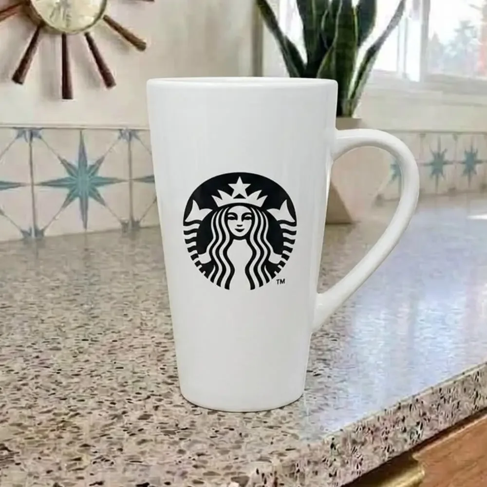 Starbucks 2014 Black Siren Mermaid Logo Ceramic Coffee Mug Cup 18 oz